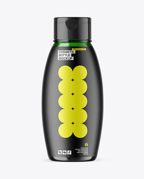 Green Cosmetic Bottle Mockup