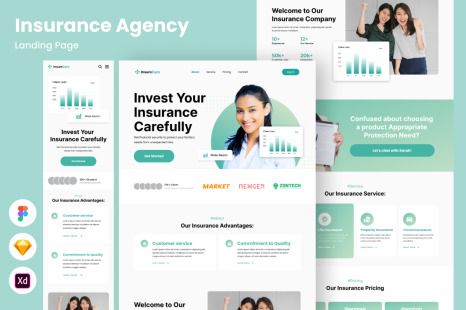 InsureCare - Insurance Agency Landing Page