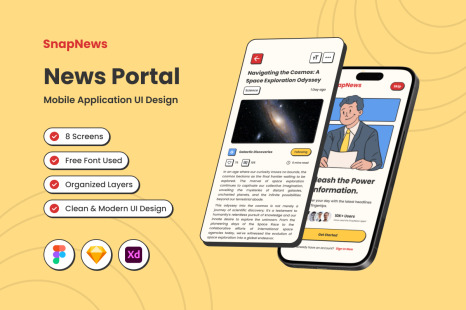 SnapNews - Neo Brutalism News Portal Mobile App