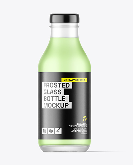 Frosted Glass Bottle Mockup