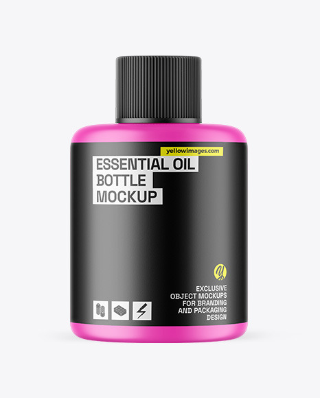 Matte Essential Oil Bottle Mockup