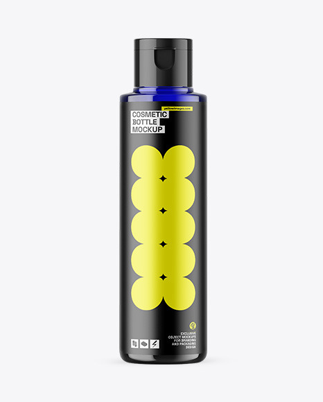 Blue Cosmetic Bottle Mockup