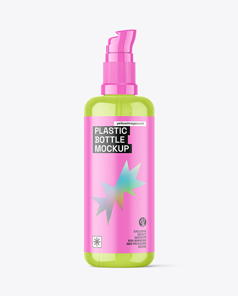 Clear Airless Bottle Mockup
