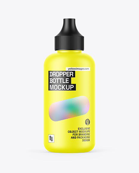 Matte Dropper Bottle Mockup