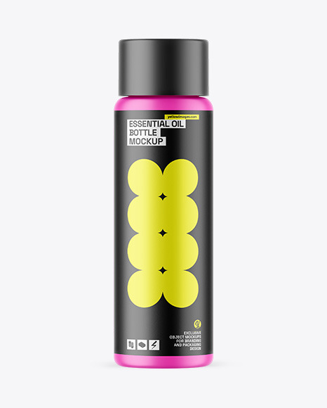 Matte Essential Oil Bottle Mockup