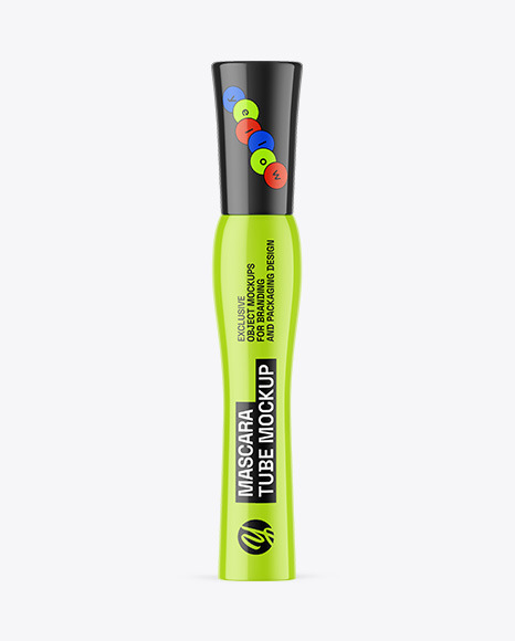 Glossy Mascara Tube Mockup