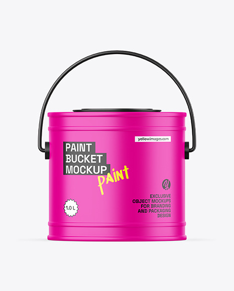 Matte Paint Bucket Mockup
