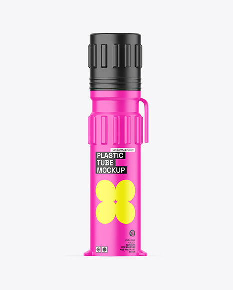 Matte Plastic Rod Storage Tube Mockup