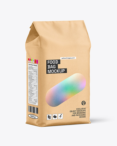 Kraft Food Bag Mockup