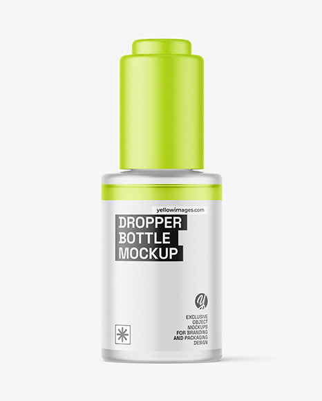 Frosted Auto Loading Dropper Bottle Mockup