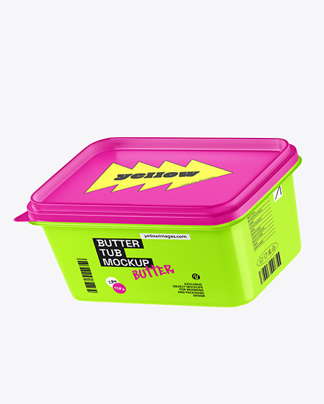 450g Tub with Butter Mockup
