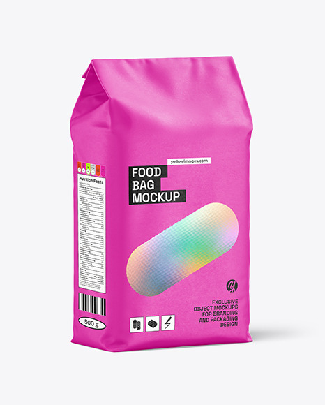 Matte Food Bag Mockup