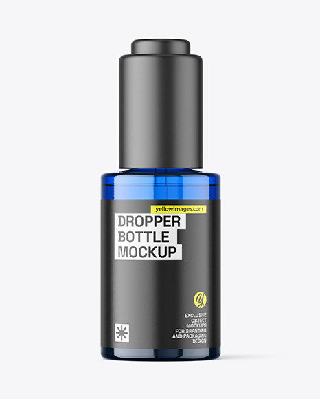 Blue Auto Loading Dropper Bottle Mockup