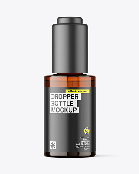 Amber Auto Loading Dropper Bottle Mockup