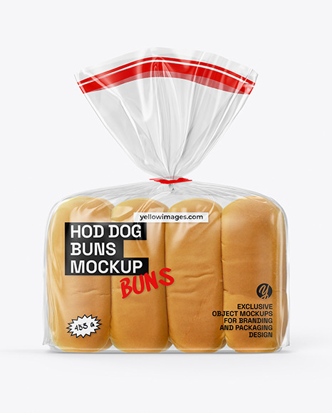 Hot Dog Buns Package Mockup