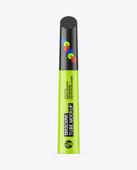 Glossy Mascara Tube Mockup