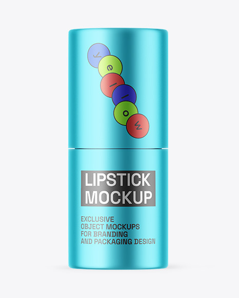 Matte Metallic Lipstick Mockup
