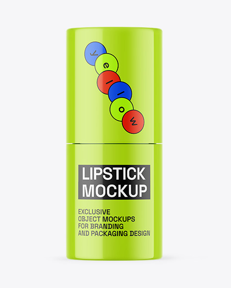 Glossy Lipstick Mockup