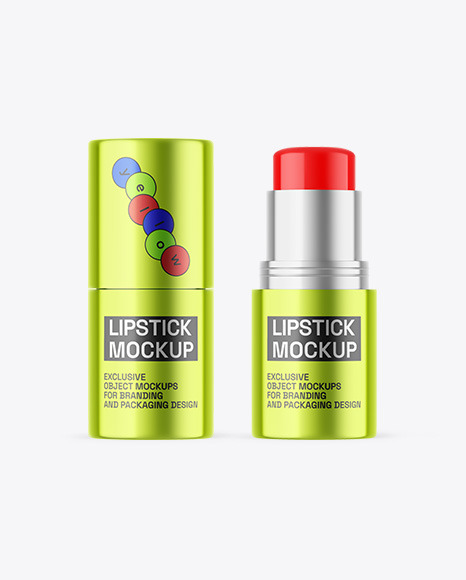 Metallic Lipstick Mockup