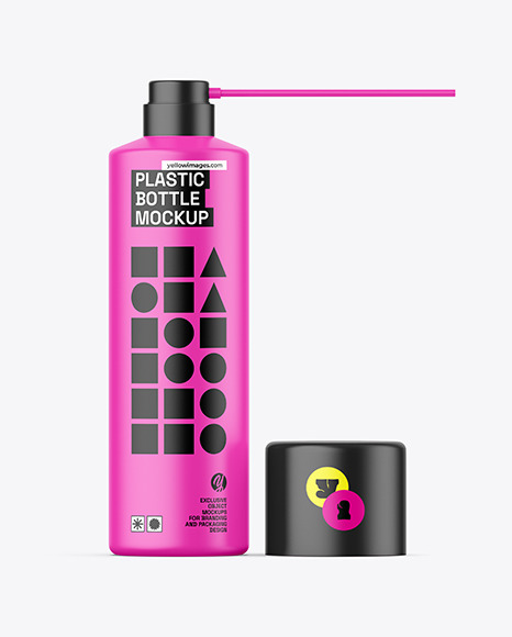 Matte Spray Bottle Mockup
