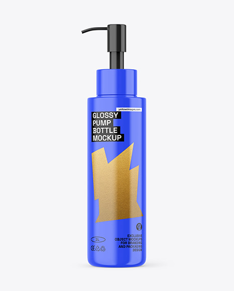 Glossy Pump Bottle Mockup