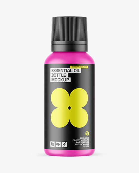 Matte Essential Oil Bottle Mockup