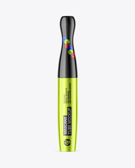 Metallic Mascara Tube Mockup