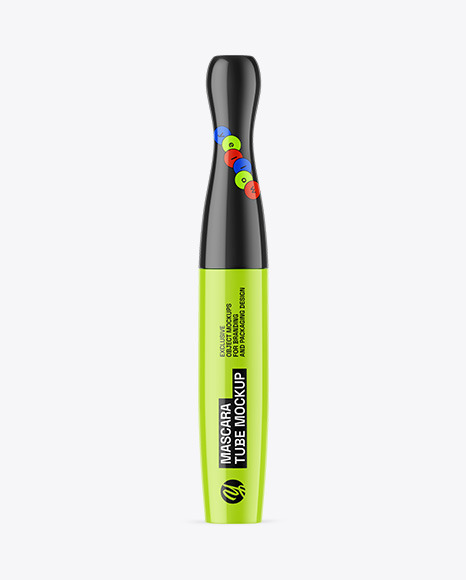 Glossy Mascara Tube Mockup