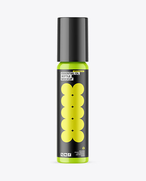 Glossy Essential Oil Bottle Mockup