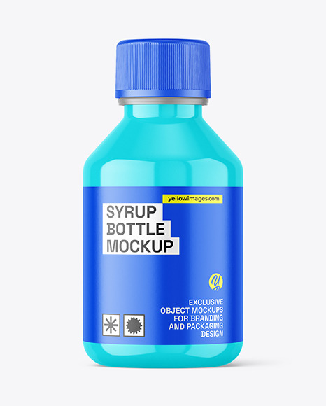 Glossy Syrup Bottle Mockup
