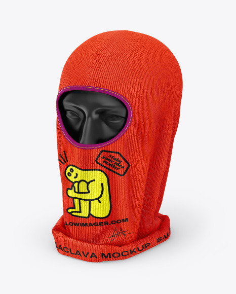 Wool Balaclava Mockup