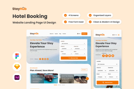 StayHub - Hotel Booking Web Landing Page