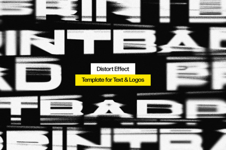 Bad Print Distortion Text Effect