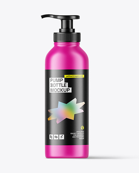 Matte Pump Bottle Mockup