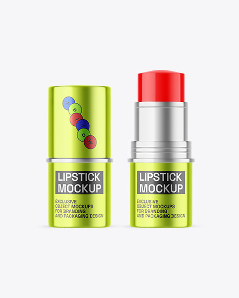 Metallic Lipstick Mockup
