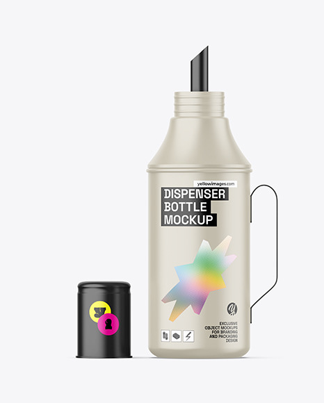 Matte Opened Oil Dispenser Bottle Mockup