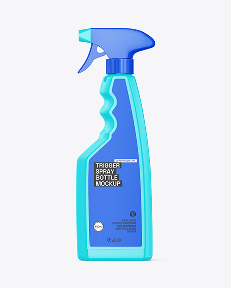 Glossy Trigger Spray Bottle Mockup