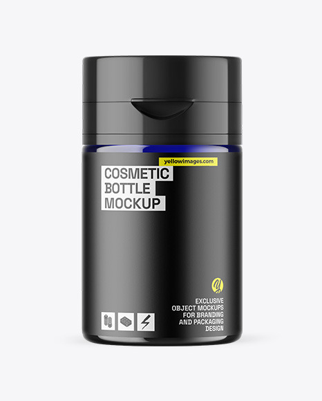 Blue Cosmetic Bottle Mockup