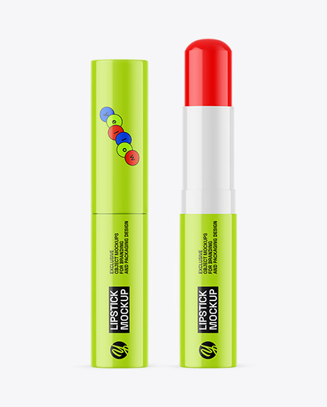 Glossy Lipstick Mockup