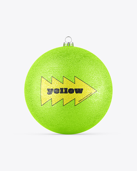 Glitter Christmas Ball Mockup