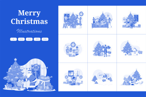 M522_Christmas Illustration Pack