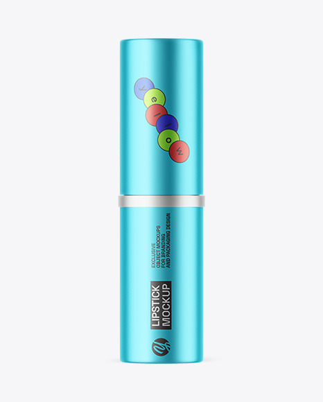 Matte Metallic Lipstick Mockup