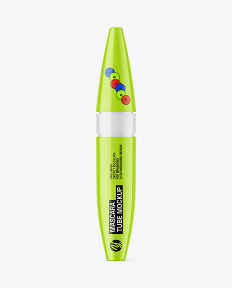 Glossy Mascara Tube Mockup