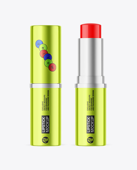 Metallic Lipstick Mockup