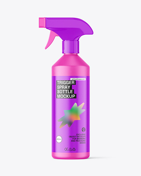 Matte Trigger Spray Bottle Mockup
