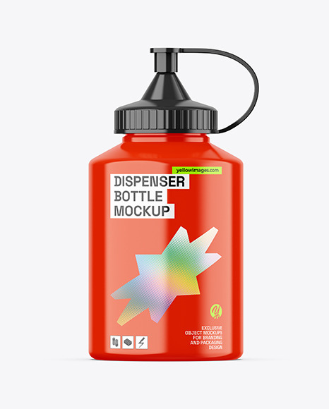 Glossy Dispenser Bottle Mockup