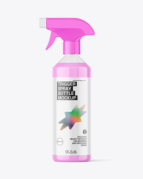 Clear Spray Bottle Mockup - Free Download Images High Quality PNG, JPG