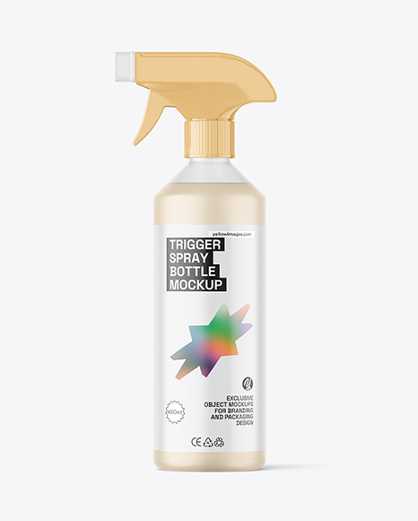 Frosted Trigger Spray Bottle Mockup