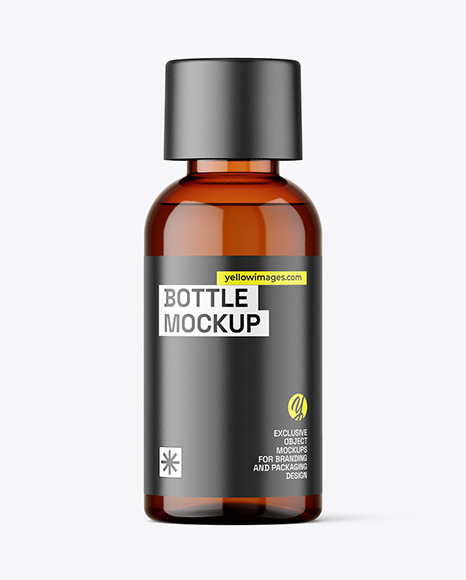 Amber Bottle Mockup
