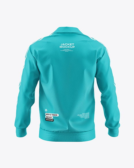 Men&#039;s Long Sleeve Track Jacket Mockup - Back View